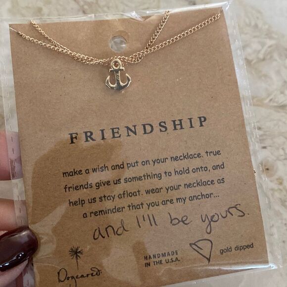 NEW! Gold Dipped Friendship Necklace - Picture 1 of 6